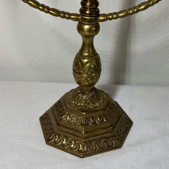 Vintage Sweden Judaica Menorah 7 arms brass candle holder - Picture 2 of 9